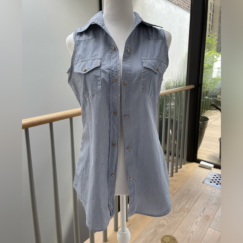 Nili Lotan Vintage Striped Blouse